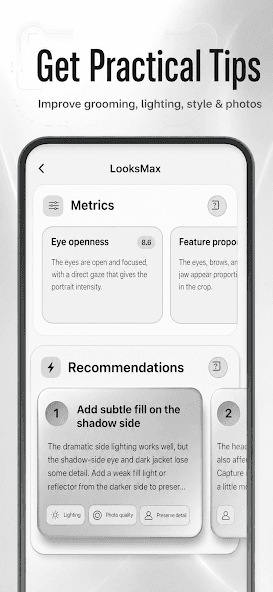 Personalized recommendations in LooksMax